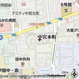 大阪府枚方市中宮本町11-31周辺の地図