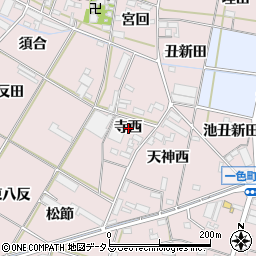 愛知県西尾市一色町池田寺西周辺の地図