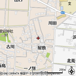 愛知県西尾市一色町治明屋敷22周辺の地図