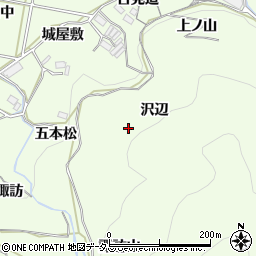 愛知県豊橋市石巻中山町沢辺周辺の地図