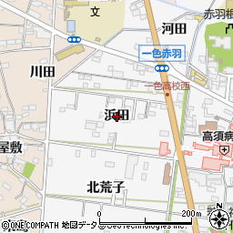 愛知県西尾市一色町赤羽浜田周辺の地図