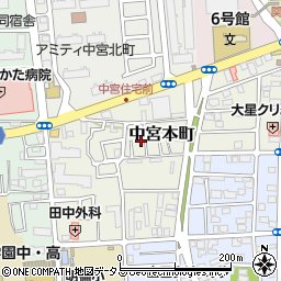 大阪府枚方市中宮本町11-23周辺の地図