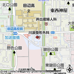 京都府京田辺市河原神谷10-7周辺の地図