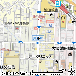 池田電話局前周辺の地図