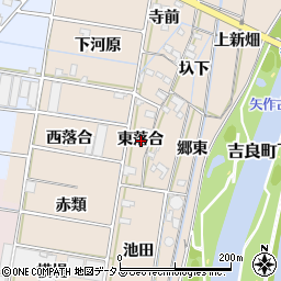 愛知県西尾市笹曽根町東落合周辺の地図