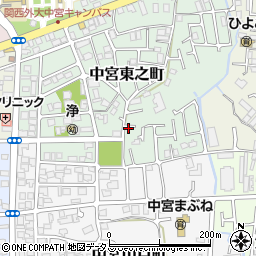 大阪府枚方市中宮東之町2周辺の地図