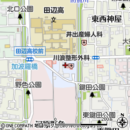京都府京田辺市河原神谷10-4周辺の地図