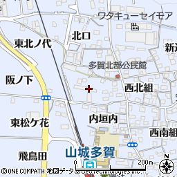 京都府綴喜郡井手町多賀西北組23周辺の地図