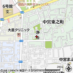 大阪府枚方市中宮東之町4周辺の地図