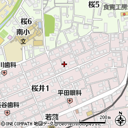 大阪府箕面市桜井1丁目20周辺の地図