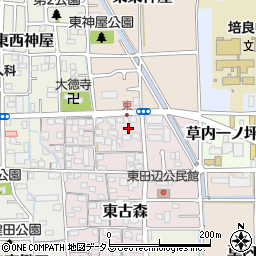 京都府京田辺市東古森30周辺の地図