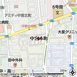 大阪府枚方市中宮本町11周辺の地図