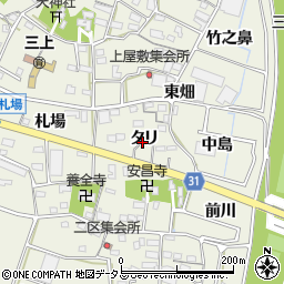愛知県豊川市三上町タリ周辺の地図