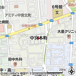 大阪府枚方市中宮本町11-14周辺の地図