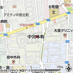 大阪府枚方市中宮本町11-13周辺の地図