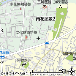 兵庫県川西市南花屋敷2丁目12周辺の地図