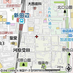 ガッツレンタカー京都京田辺店周辺の地図
