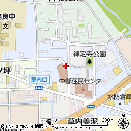 京都府京田辺市草内禅定寺周辺の地図