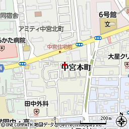 大阪府枚方市中宮本町11-2周辺の地図