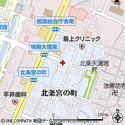 兵庫県姫路市北条宮の町257周辺の地図