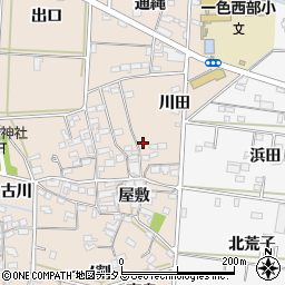 愛知県西尾市一色町治明屋敷55周辺の地図