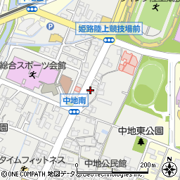 兵庫県姫路市中地324周辺の地図