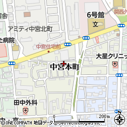 大阪府枚方市中宮本町11-6周辺の地図