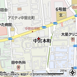 大阪府枚方市中宮本町11-3周辺の地図