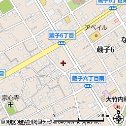 愛知県豊川市蔵子6丁目17周辺の地図