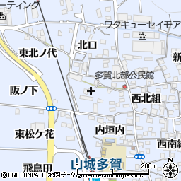 京都府綴喜郡井手町多賀西北組31周辺の地図