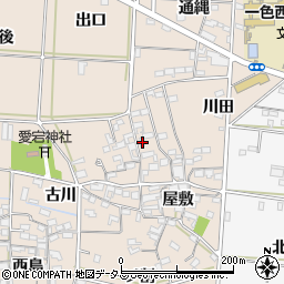 愛知県西尾市一色町治明屋敷25周辺の地図