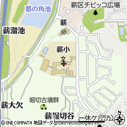 京田辺市立　薪留守家庭児童会周辺の地図