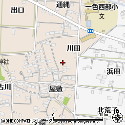 愛知県西尾市一色町治明屋敷56周辺の地図