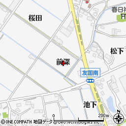 愛知県西尾市吉良町友国前深周辺の地図