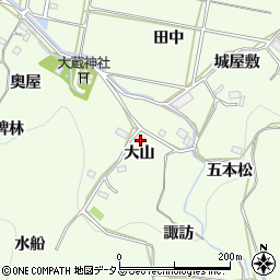 愛知県豊橋市石巻中山町大山周辺の地図