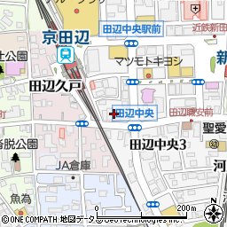 京田辺シティーホール周辺の地図