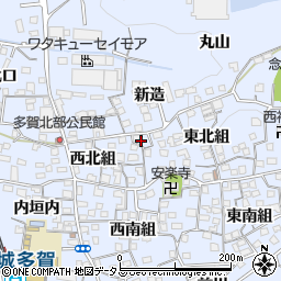 京都府綴喜郡井手町多賀西北組1-3周辺の地図