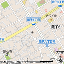 愛知県豊川市蔵子周辺の地図