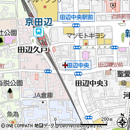 京田辺シティホール周辺の地図