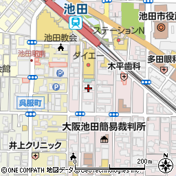 ブラームス池田満寿美町周辺の地図
