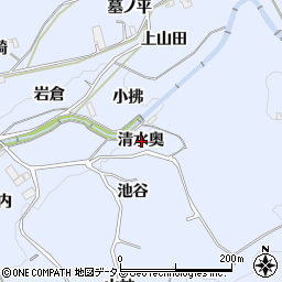 京都府綴喜郡井手町多賀清水奥周辺の地図