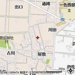 愛知県西尾市一色町治明屋敷40周辺の地図