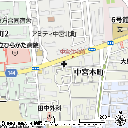 京都銀行枚方支店 ＡＴＭ周辺の地図