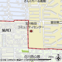 玉川牧田コミュニティセンター周辺の地図