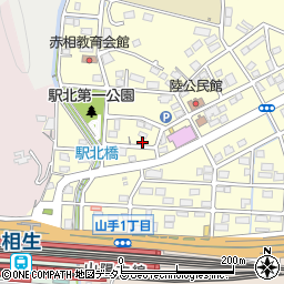 兵庫県相生市山手1丁目115周辺の地図