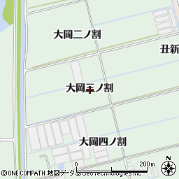 愛知県西尾市一色町細川大岡三ノ割周辺の地図