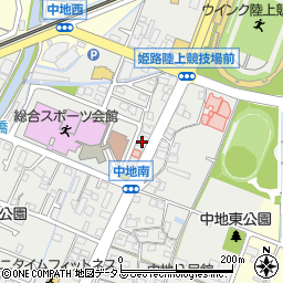 兵庫県姫路市中地344周辺の地図