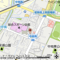 姫路市役所　産業局勤労市民会館周辺の地図