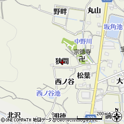 愛知県蒲郡市一色町狭間周辺の地図