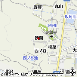 愛知県蒲郡市一色町（狭間）周辺の地図